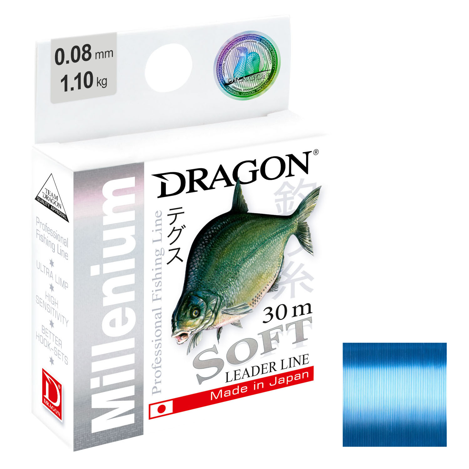 Леска Dragon Millenium Soft 30м. 0,08мм./1.10кг., Dragon