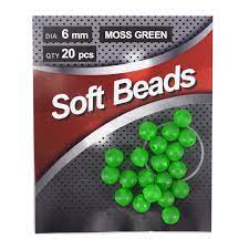Бусина Namazu фидерная Soft Beads,PVC d-7mm/круглая цв.темно-зелен.