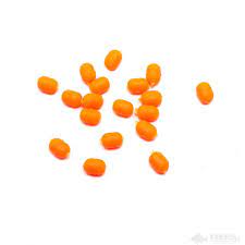Бусина Namazu фидерная Soft Beads,PVC d-3,7mm/овальная цв.оранжевый